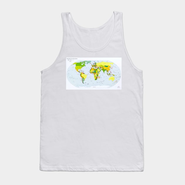Political map of the world, April 2005 (E055/0355) Tank Top by SciencePhoto